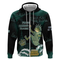 Frogs Against Fascism Hoodie No Kings Funny Portland Frog Protest LT05