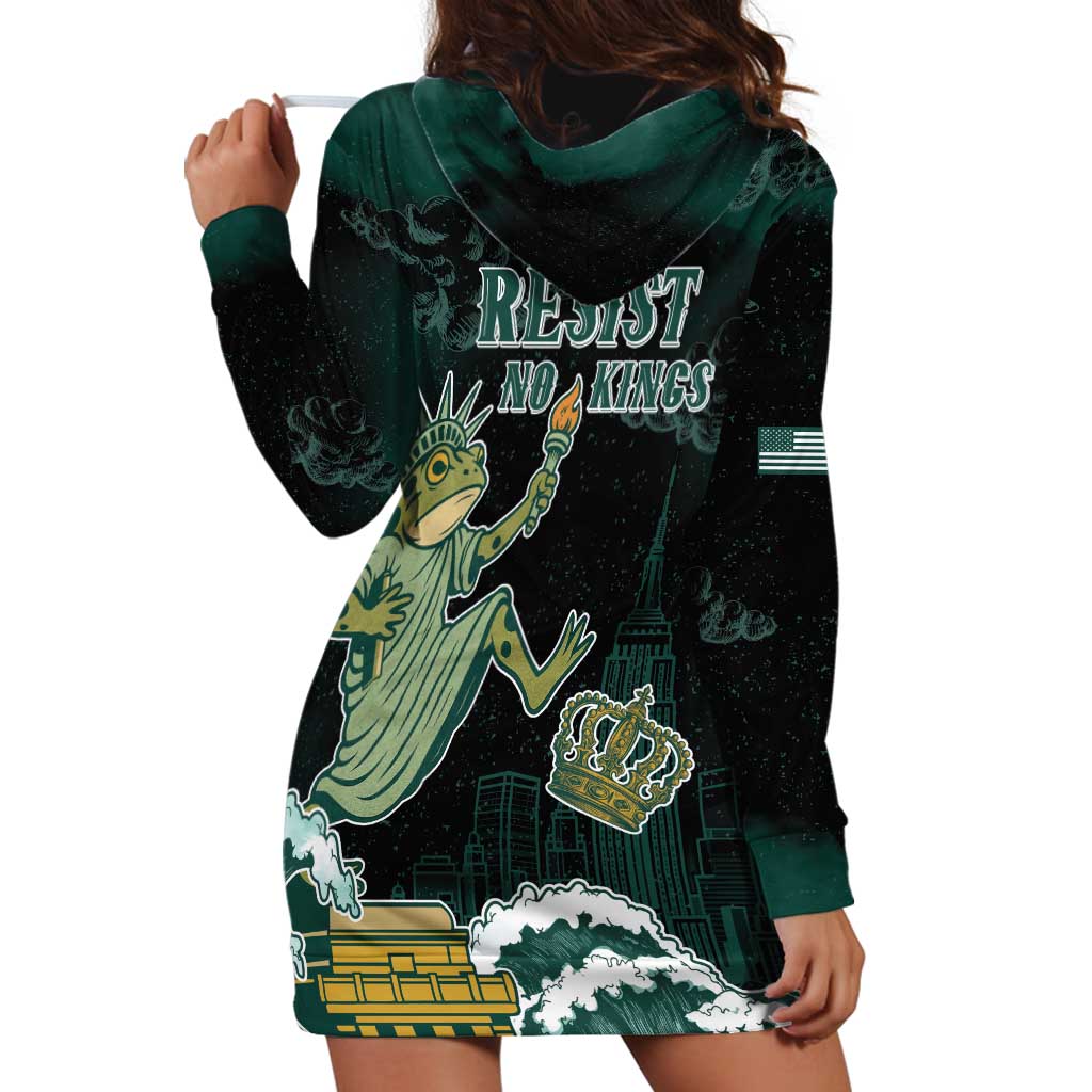 Frogs Against Fascism Hoodie Dress No Kings Funny Portland Frog Protest LT05