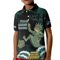Frogs Against Fascism Kid Polo Shirt No Kings Funny Portland Frog Protest LT05