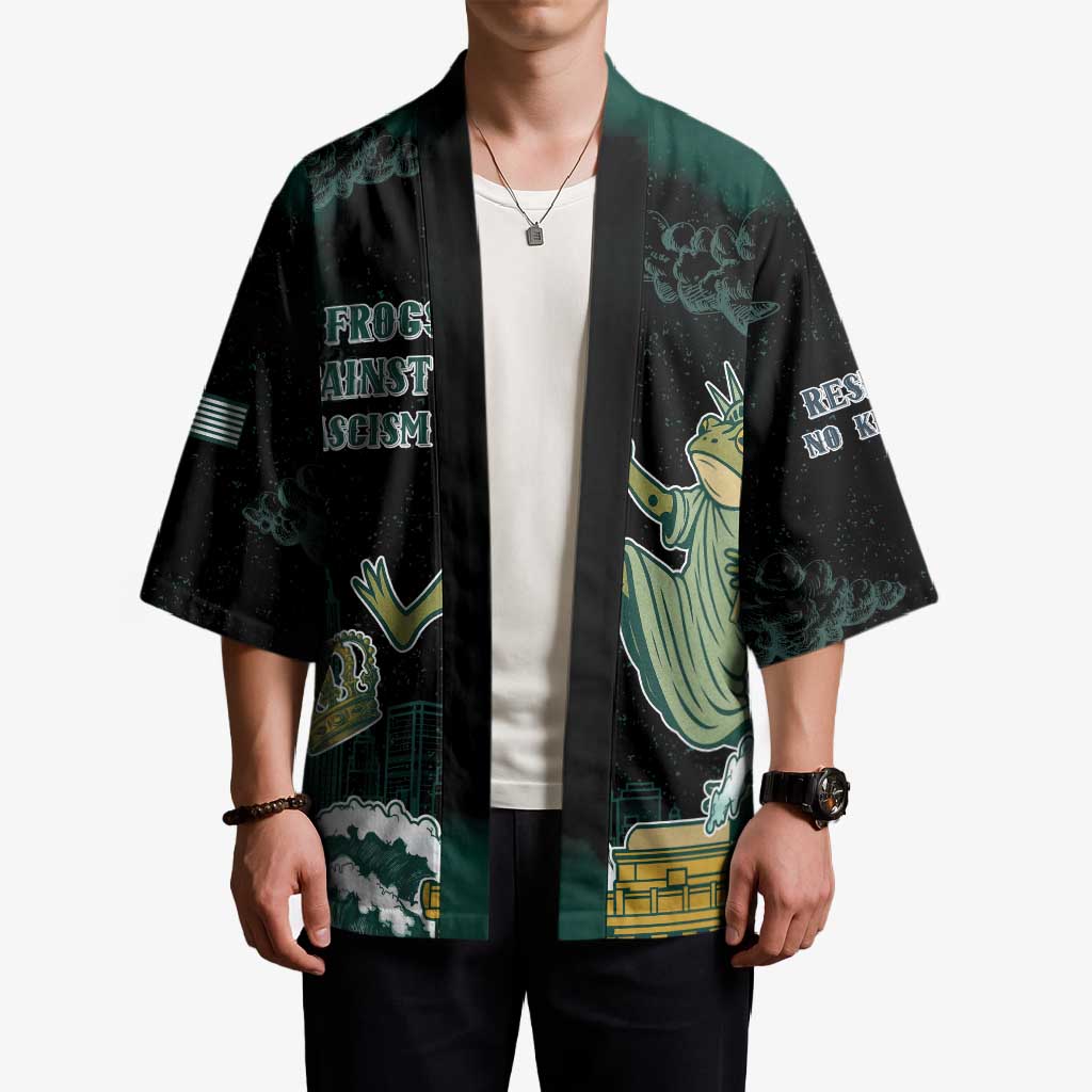Frogs Against Fascism Kimono No Kings Funny Portland Frog Protest - Wonder Print Shop