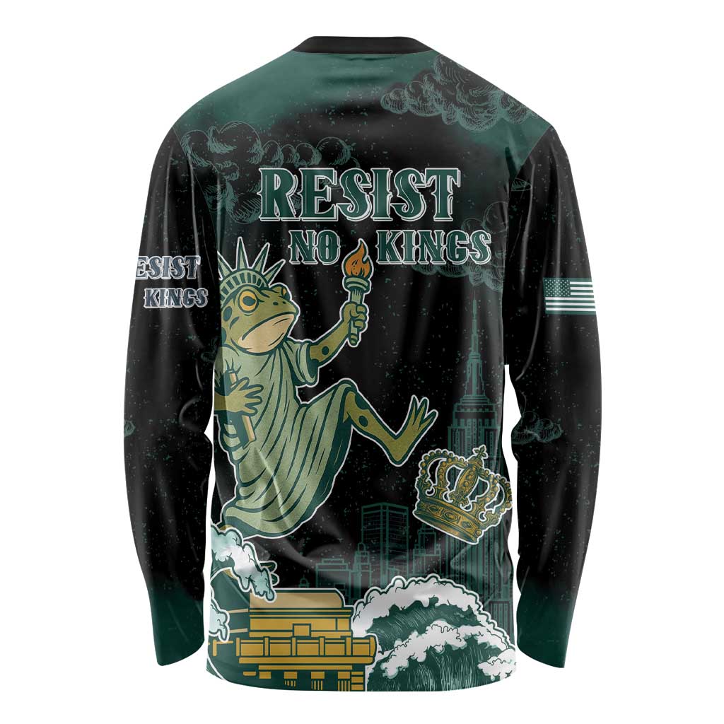 Frogs Against Fascism Long Sleeve Shirt No Kings Funny Portland Frog Protest LT05