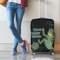 Frogs Against Fascism Luggage Cover No Kings Funny Portland Frog Protest - Wonder Print Shop