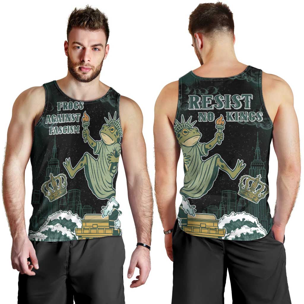 Frogs Against Fascism Men Tank Top No Kings Funny Portland Frog Protest LT05