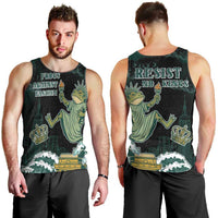 Frogs Against Fascism Men Tank Top No Kings Funny Portland Frog Protest LT05