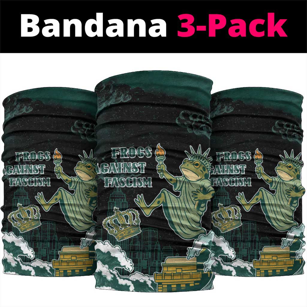 Frogs Against Fascism Neck Gaiter No Kings Funny Portland Frog Protest - Wonder Print Shop