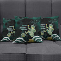 Frogs Against Fascism Pillow Cover No Kings Funny Portland Frog Protest - Wonder Print Shop