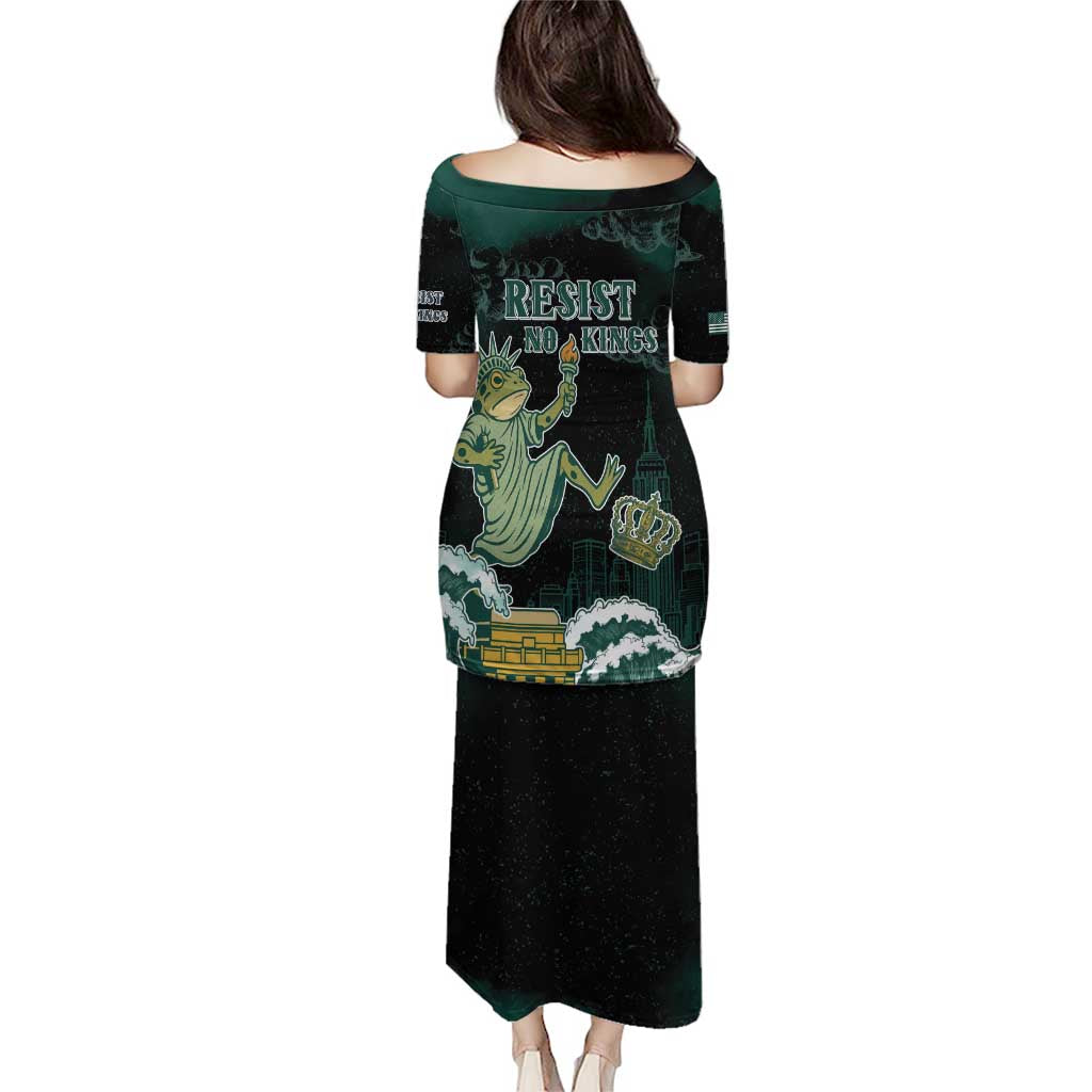 Frogs Against Fascism Puletasi No Kings Funny Portland Frog Protest - Wonder Print Shop