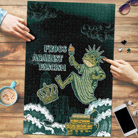 Frogs Against Fascism Puzzle No Kings Funny Portland Frog Protest - Wonder Print Shop