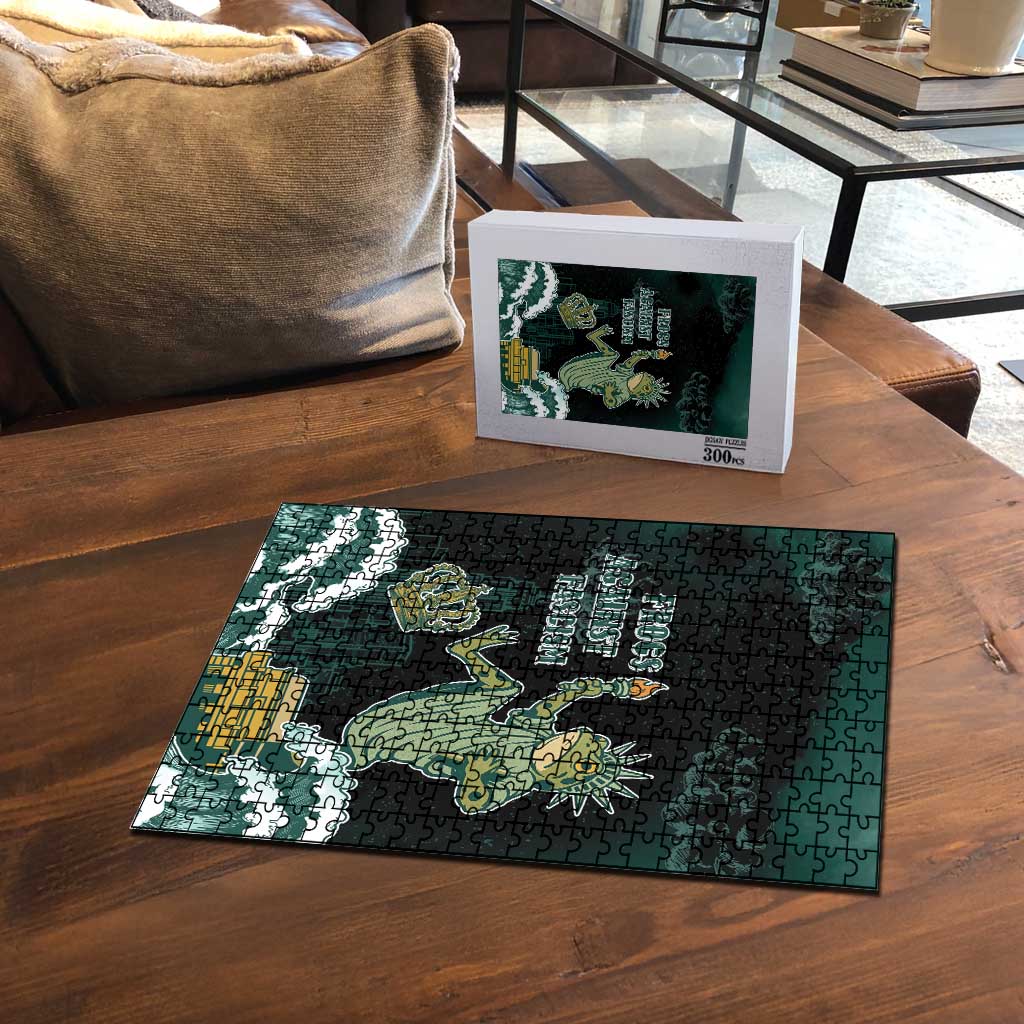 Frogs Against Fascism Puzzle No Kings Funny Portland Frog Protest - Wonder Print Shop