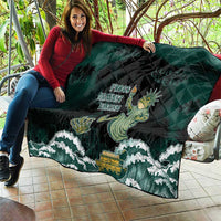 Frogs Against Fascism Quilt No Kings Funny Portland Frog Protest - Wonder Print Shop