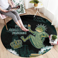 Frogs Against Fascism Round Carpet No Kings Funny Portland Frog Protest - Wonder Print Shop