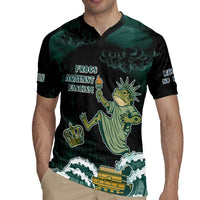 Frogs Against Fascism Rugby Jersey No Kings Funny Portland Frog Protest - Wonder Print Shop