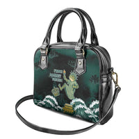 Frogs Against Fascism Shoulder Handbag No Kings Funny Portland Frog Protest - Wonder Print Shop