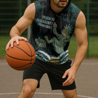 Frogs Against Fascism Sleeveless Hoodie No Kings Funny Portland Frog Protest - Wonder Print Shop