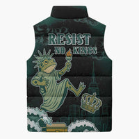 Frogs Against Fascism Sleeveless Puffer Jacket No Kings Funny Portland Frog Protest - Wonder Print Shop