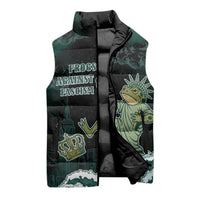 Frogs Against Fascism Sleeveless Puffer Jacket No Kings Funny Portland Frog Protest - Wonder Print Shop