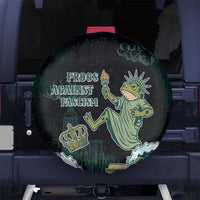 Frogs Against Fascism Spare Tire Cover No Kings Funny Portland Frog Protest - Wonder Print Shop