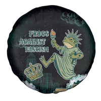 Frogs Against Fascism Spare Tire Cover No Kings Funny Portland Frog Protest - Wonder Print Shop
