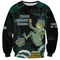 Frogs Against Fascism Sweatshirt No Kings Funny Portland Frog Protest LT05