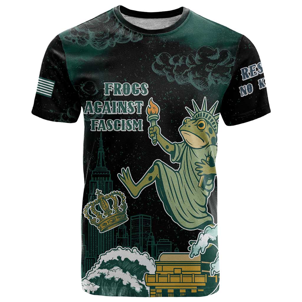 Frogs Against Fascism T Shirt No Kings Funny Portland Frog Protest LT05