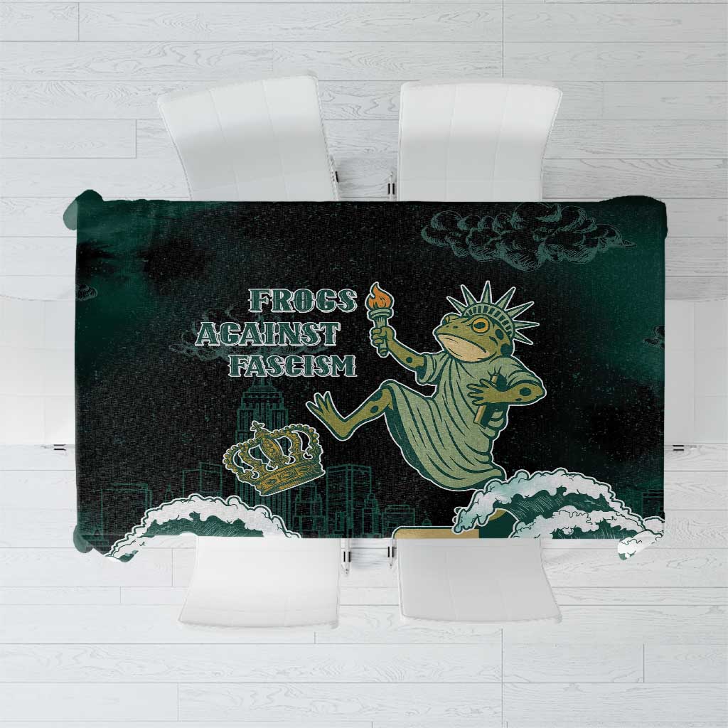Frogs Against Fascism Tablecloth No Kings Funny Portland Frog Protest - Wonder Print Shop