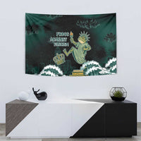 Frogs Against Fascism Tapestry No Kings Funny Portland Frog Protest - Wonder Print Shop