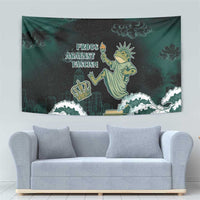 Frogs Against Fascism Tapestry No Kings Funny Portland Frog Protest - Wonder Print Shop