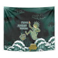 Frogs Against Fascism Tapestry No Kings Funny Portland Frog Protest - Wonder Print Shop