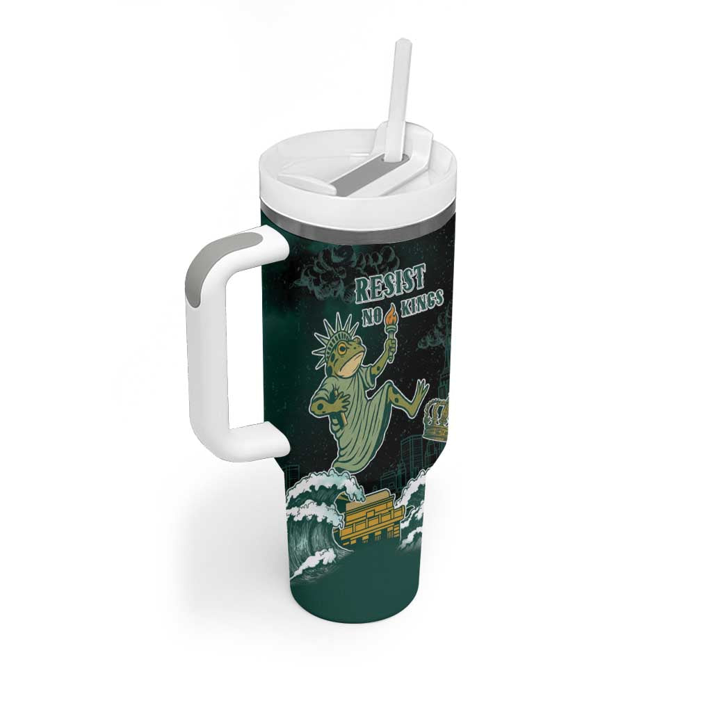Frogs Against Fascism Tumbler With Handle No Kings Funny Portland Frog Protest - Wonder Print Shop