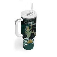 Frogs Against Fascism Tumbler With Handle No Kings Funny Portland Frog Protest - Wonder Print Shop
