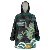 Frogs Against Fascism Wearable Blanket Hoodie No Kings Funny Portland Frog Protest LT05
