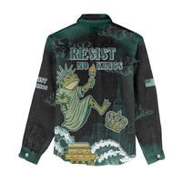 Frogs Against Fascism Women Casual Shirt No Kings Funny Portland Frog Protest LT05