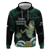 Frogs Against Fascism Zip Hoodie No Kings Funny Portland Frog Protest LT05