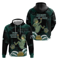 Frogs Against Fascism Zip Hoodie No Kings Funny Portland Frog Protest LT05