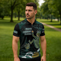 Frogs Against Fascism Zipper Polo Shirt No Kings Funny Portland Frog Protest - Wonder Print Shop