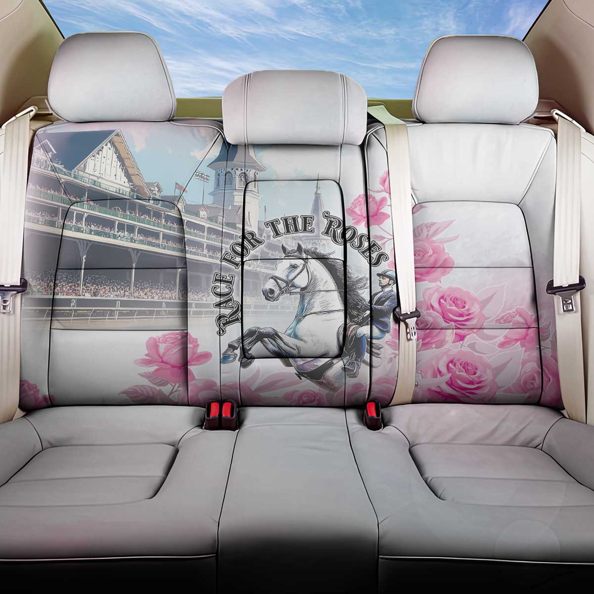 Kentucky Horse Race Back Car Seat Cover Race For The Roses Churchill Downs