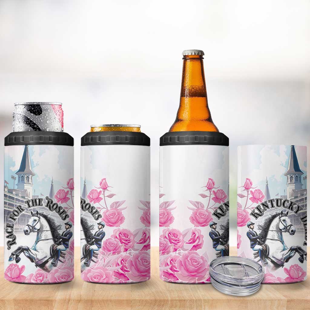 Kentucky Horse Race 4 in 1 Can Cooler Tumbler Race For The Roses Churchill Downs