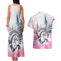 Kentucky Horse Race Couples Matching Tank Maxi Dress and Hawaiian Shirt Race For The Roses Churchill Downs