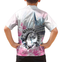 Kentucky Horse Race Family Matching Long Sleeve Bodycon Dress and Hawaiian Shirt Race For The Roses Churchill Downs