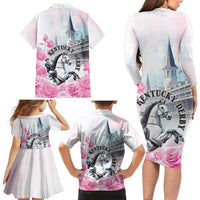 Kentucky Horse Race Family Matching Long Sleeve Bodycon Dress and Hawaiian Shirt Race For The Roses Churchill Downs