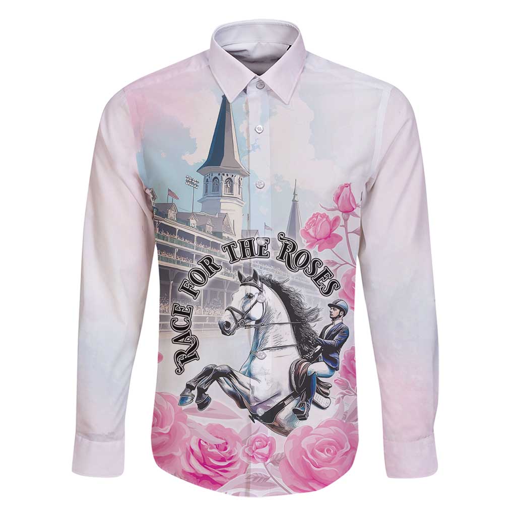 Kentucky Horse Race Family Matching Long Sleeve Bodycon Dress and Hawaiian Shirt Race For The Roses Churchill Downs