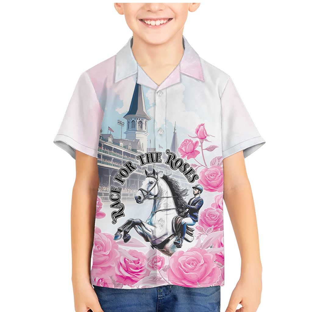 Kentucky Horse Race Family Matching Mermaid Dress and Hawaiian Shirt Race For The Roses Churchill Downs