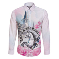 Kentucky Horse Race Family Matching Off The Shoulder Long Sleeve Dress and Hawaiian Shirt Race For The Roses Churchill Downs