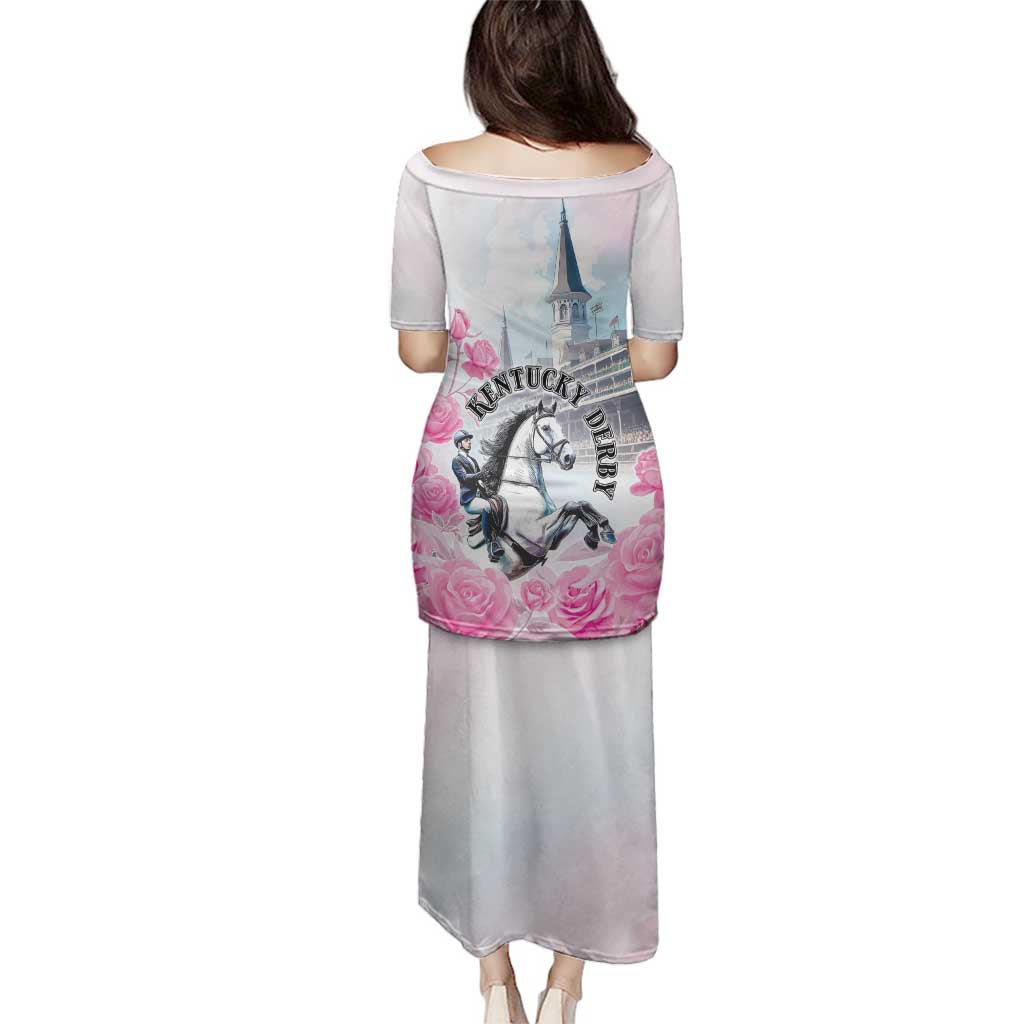 Kentucky Horse Race Family Matching Puletasi and Hawaiian Shirt Race For The Roses Churchill Downs