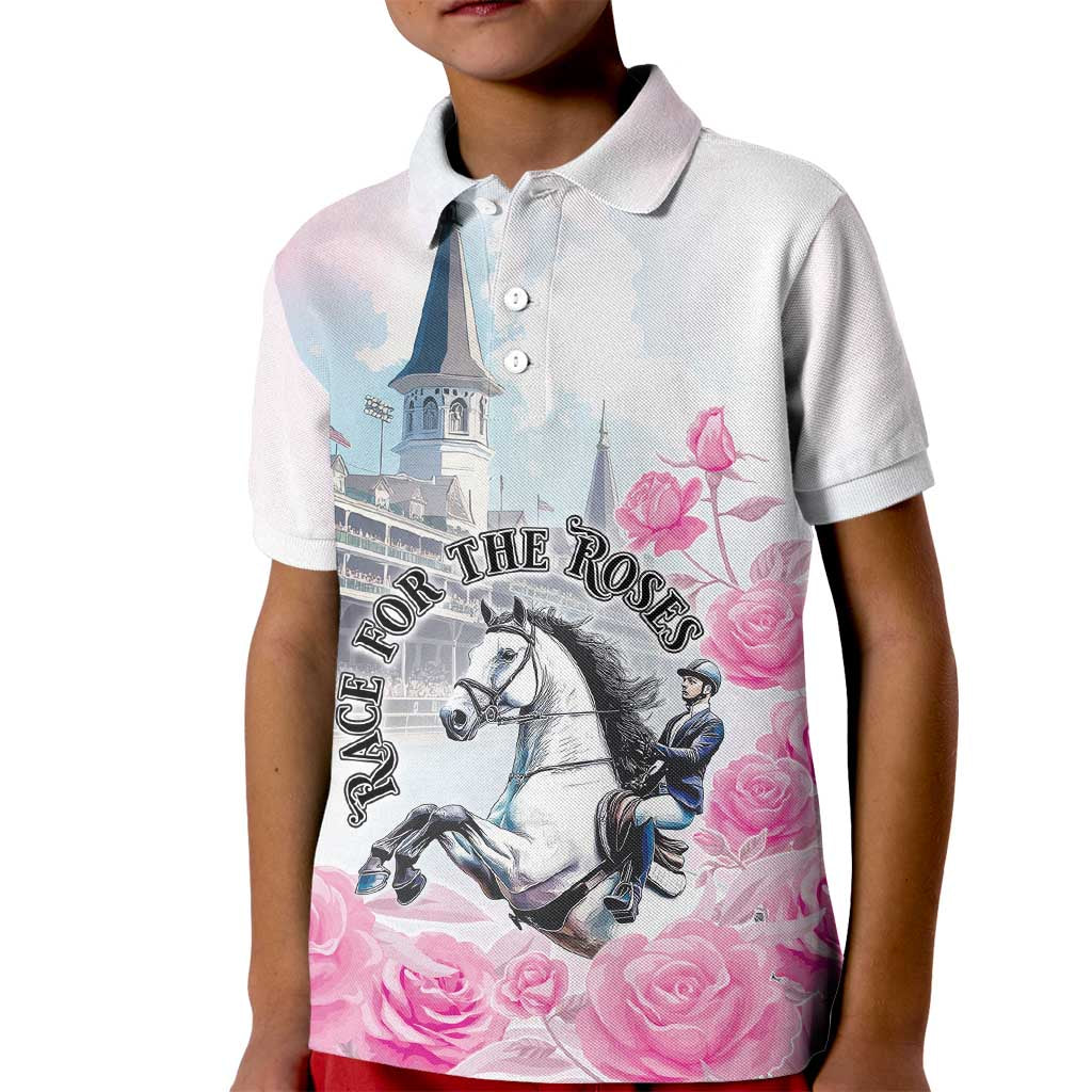 Kentucky Horse Race Kid Polo Shirt Race For The Roses Churchill Downs