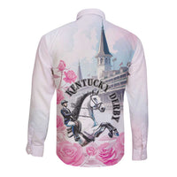 Kentucky Horse Race Long Sleeve Button Shirt Race For The Roses Churchill Downs