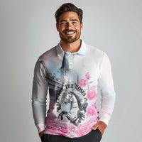 Kentucky Horse Race Long Sleeve Polo Shirt Race For The Roses Churchill Downs