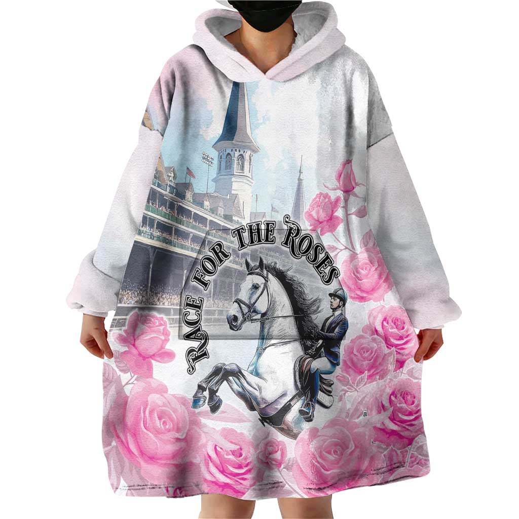Kentucky Horse Race Wearable Blanket Hoodie Race For The Roses Churchill Downs