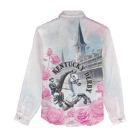 Kentucky Horse Race Women Casual Shirt Race For The Roses Churchill Downs