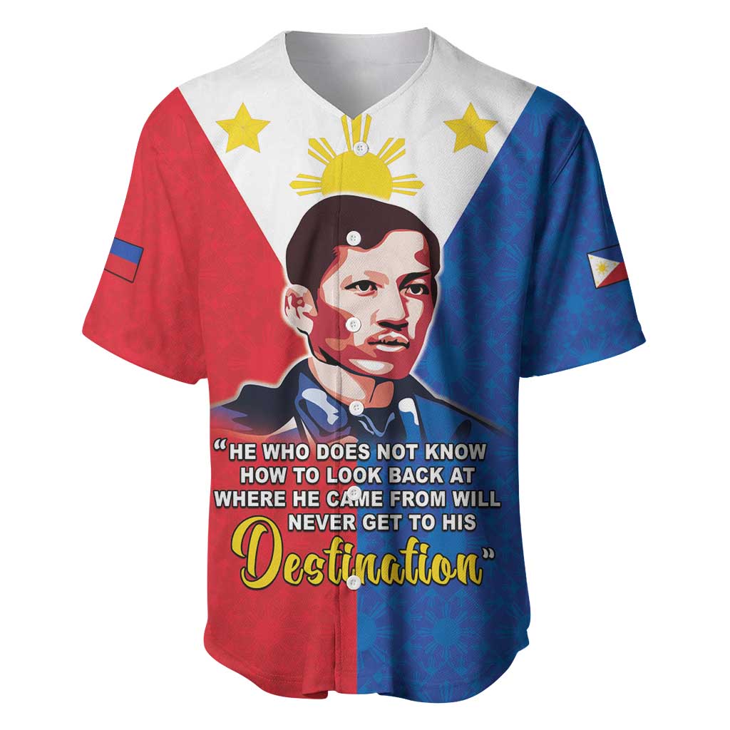 Philippines Filipinos Baseball Jersey Jose Rizal Flag Style